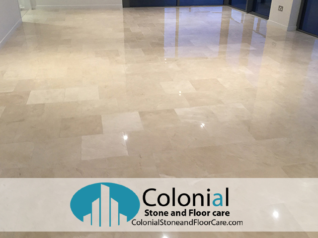 Granite Floor Polish Process Miami